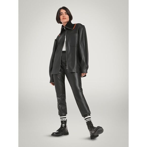NWT Wolford Vegan Leather Trouser Pants Black L - Picture 2 of 16